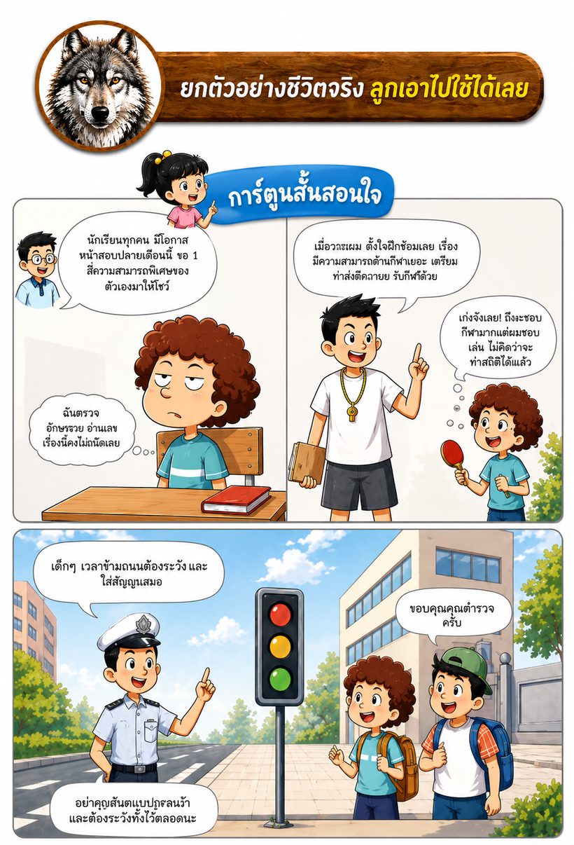 ตัวอย่างชีวิตจริง ลูกใช้ได้เลย